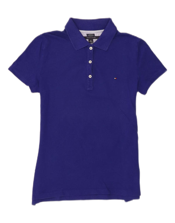 Tommy Hilfiger γυναικείο μπλουζάκι πόλο UK 10 Small Blue από βαμβάκι