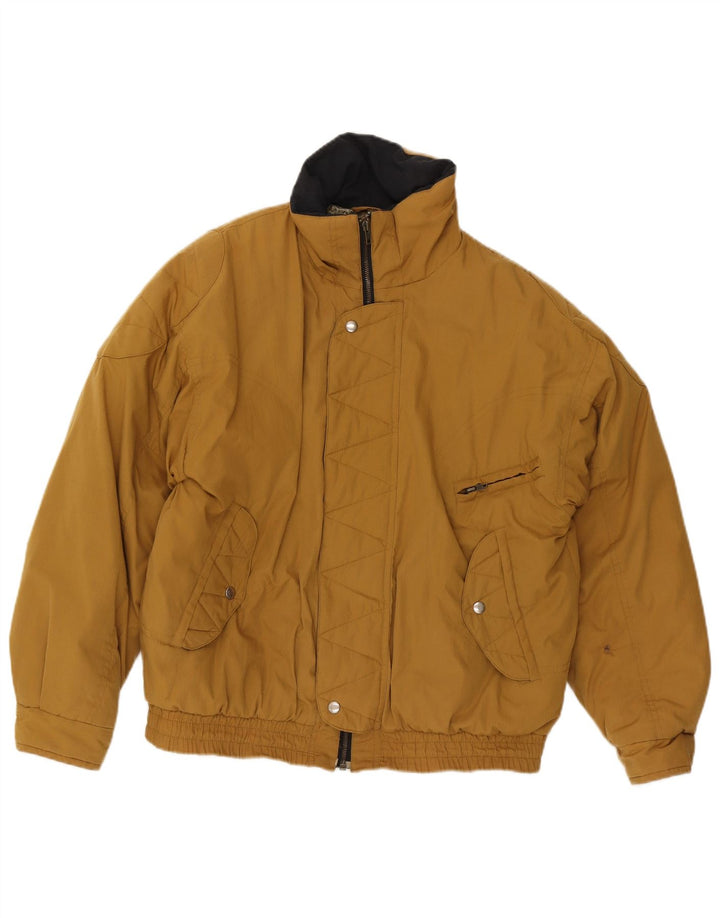 Ανδρικό vintage padded Bomber Jacket IT 48 Medium Brown