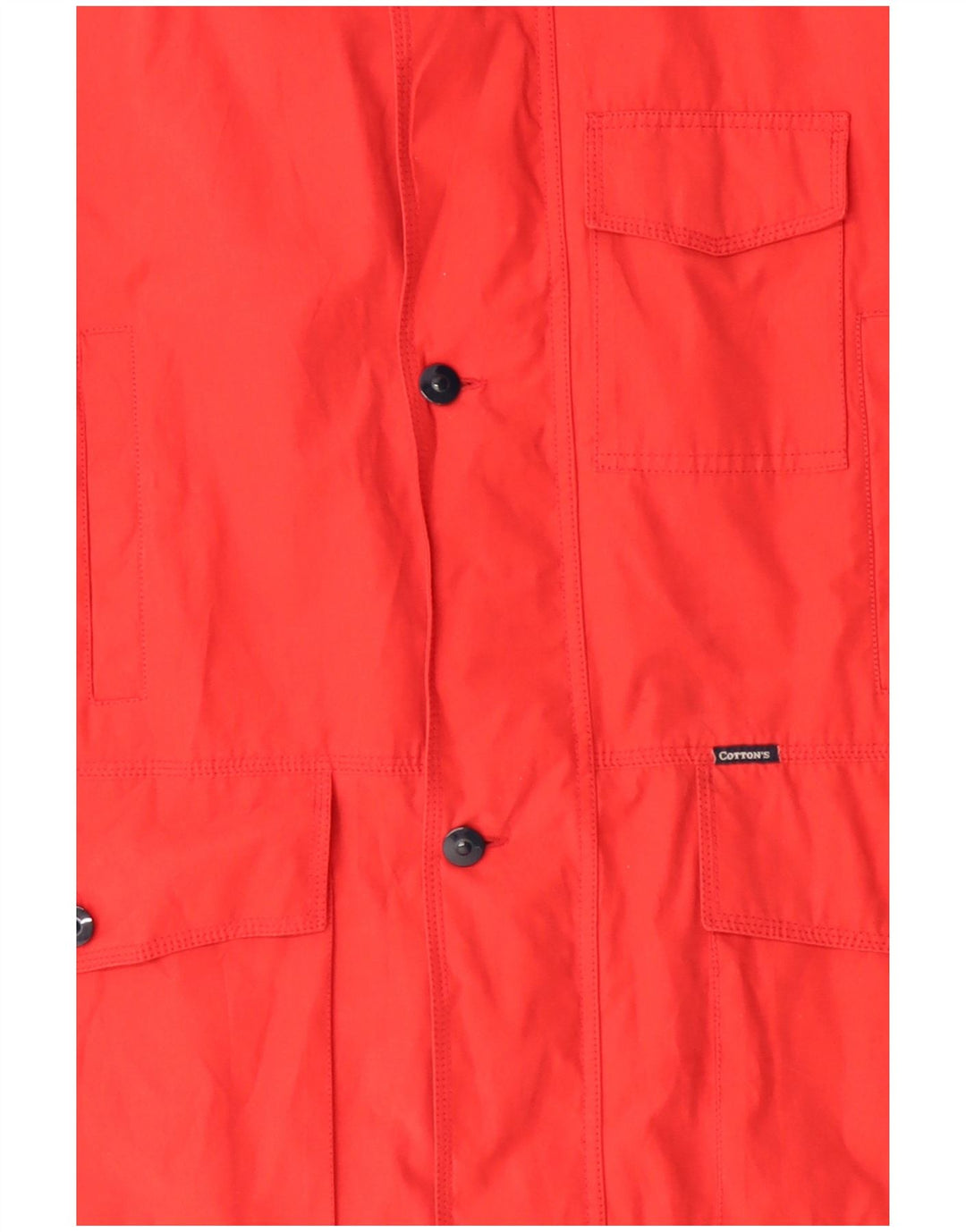 Cotton's Industries Mens Utility Jacket UK 42 XL Κόκκινο