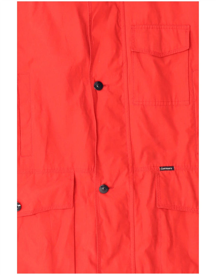 Cotton's Industries Mens Utility Jacket UK 42 XL Κόκκινο