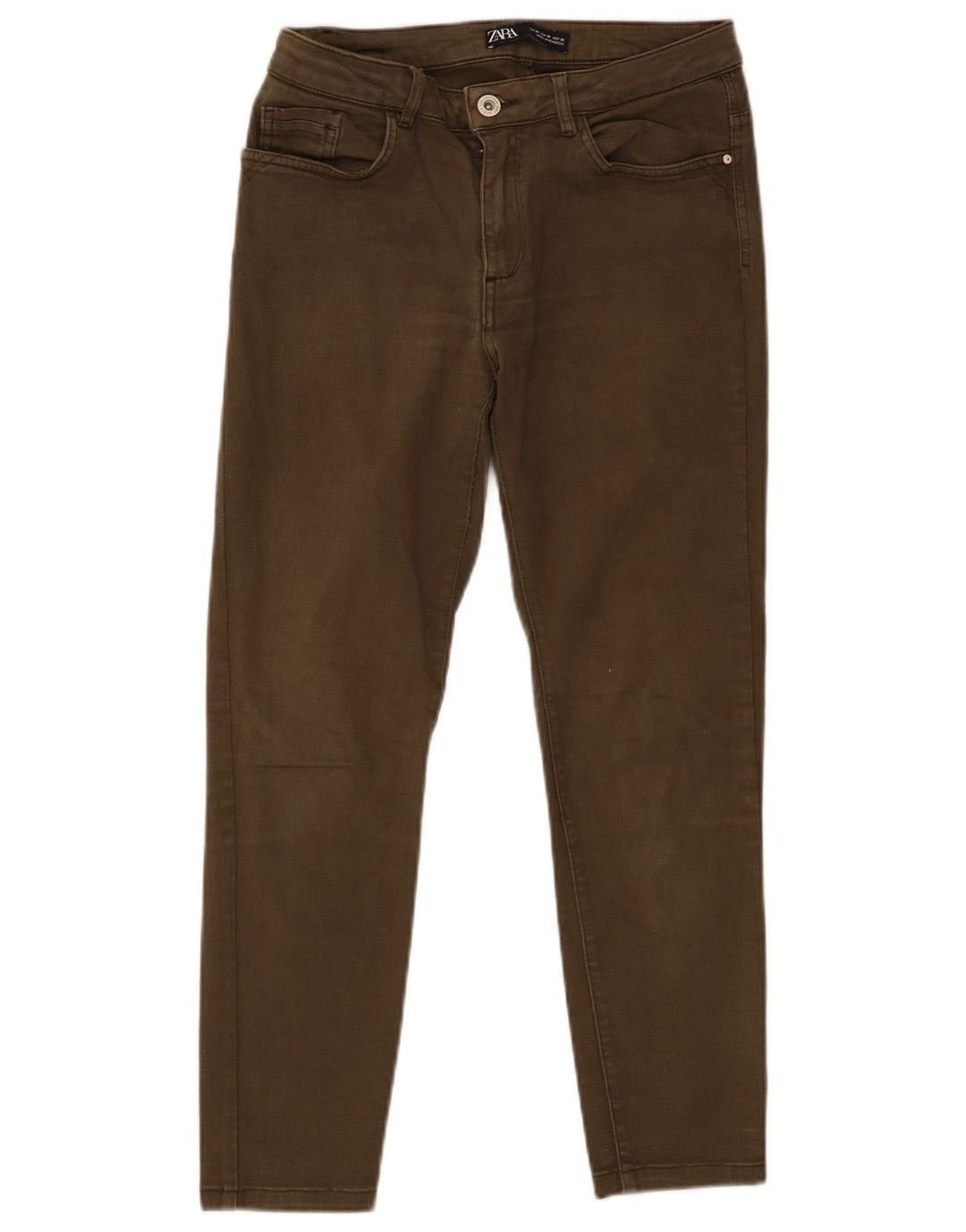 Zara Γυναικείο Cropped Jeans EU 38 Small W28 L24 Khaki