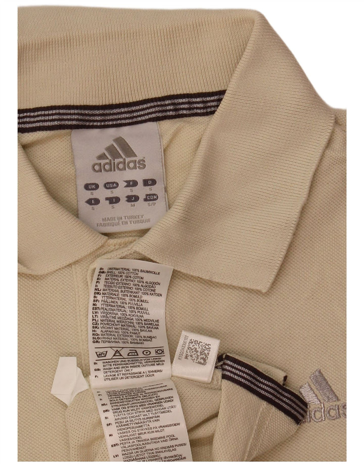 Ανδρικό μπλουζάκι Adidas Polo Μικρό μπεζ βαμβακερό