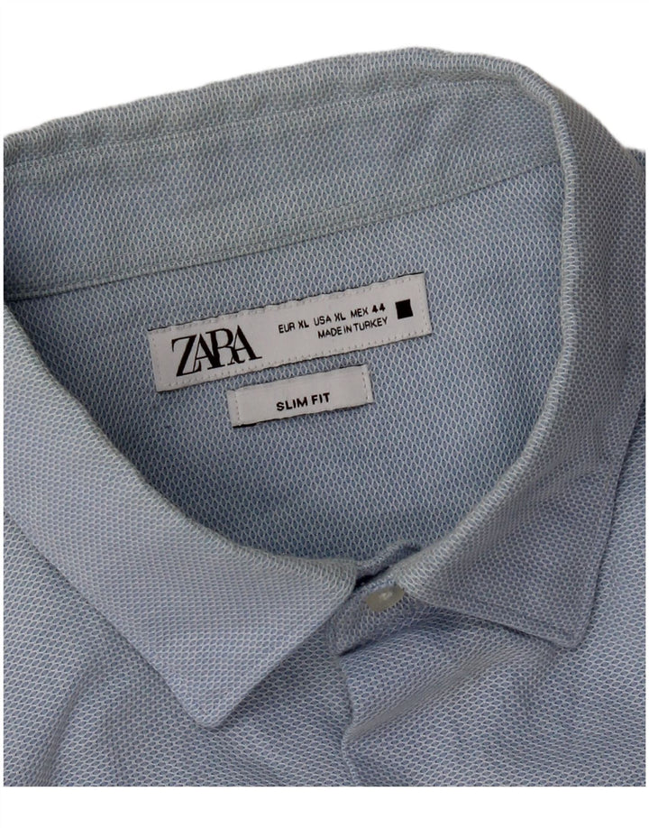 Ανδρικό πουκάμισο Zara Slim Fit XL Blue