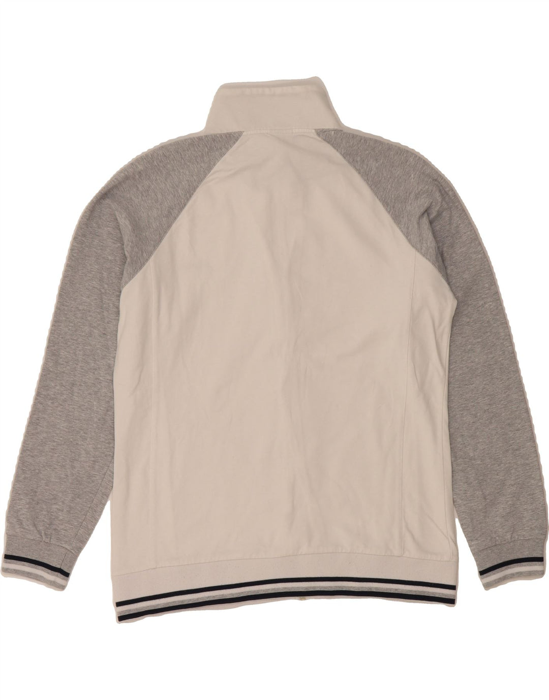 ASICS Womens Tracksuit Top Jacket UK 14 Large White Colourblock Vintage Asics and Second-Hand Asics from Messina Hembry 