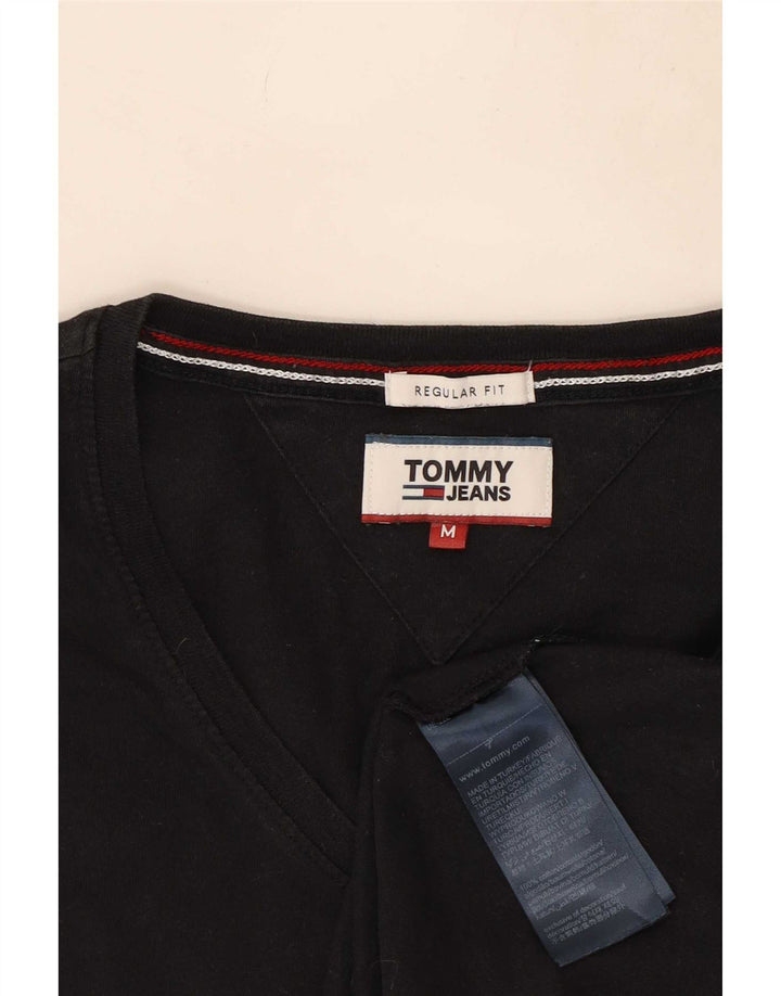 Tommy Hilfiger Ανδρικό T-Shirt με κανονική εφαρμογή Τοπ μεσαίο μαύρο βαμβακερό