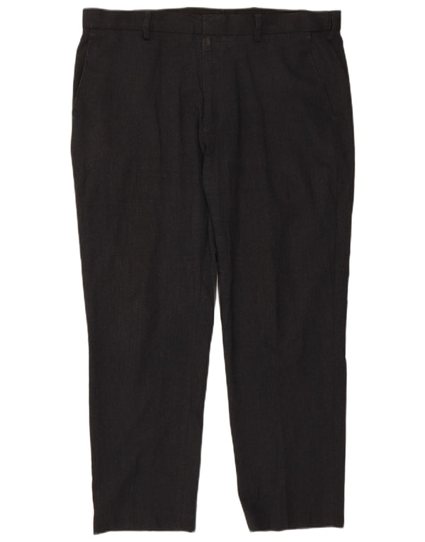 Marks & Spencer Ανδρικό παντελόνι Chino με κανονική εφαρμογή W38 L29 μαύρο πολυεστέρα