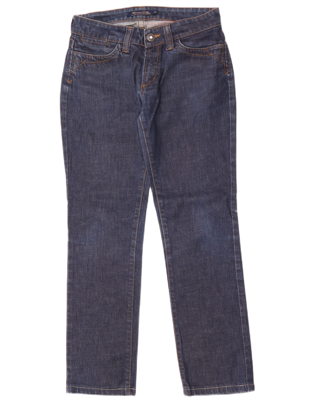 Massimo Dutti Γυναικείο ίσιο τζιν W27 L29 Navy Blue Cotton