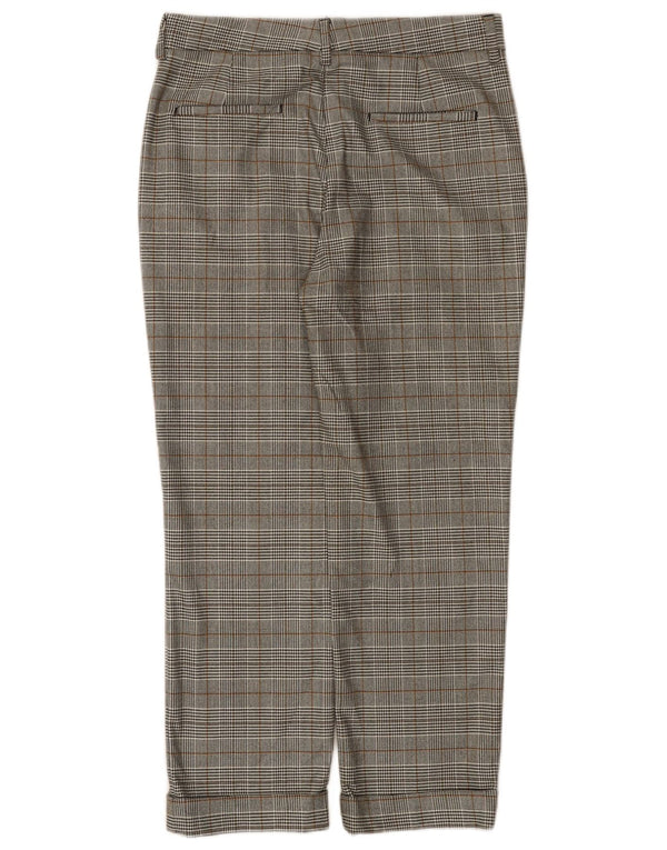 Zara γυναικείο ψηλόμεσο ίσιο παντελόνι EU 36 XS W26 L25 Grey Check