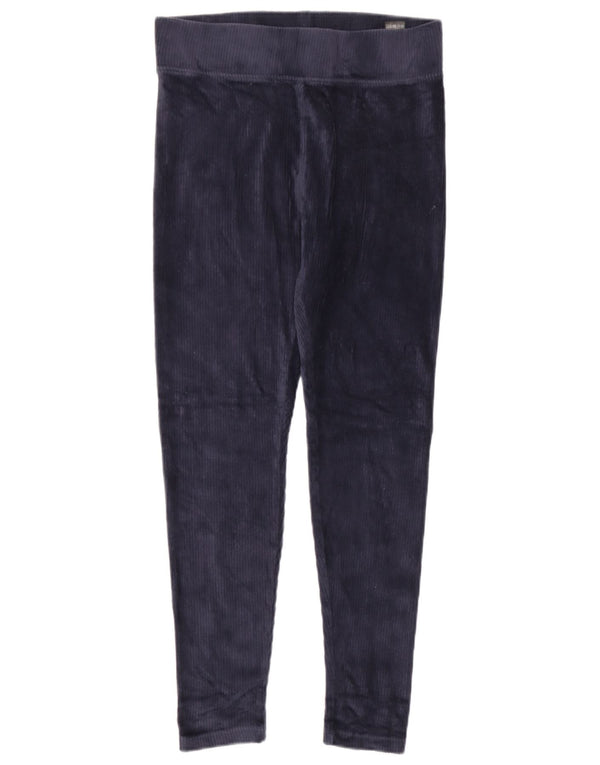 Marks & Spencer Γυναικεία βελούδινα κολάν UK 12 Medium Navy Blue Cotton