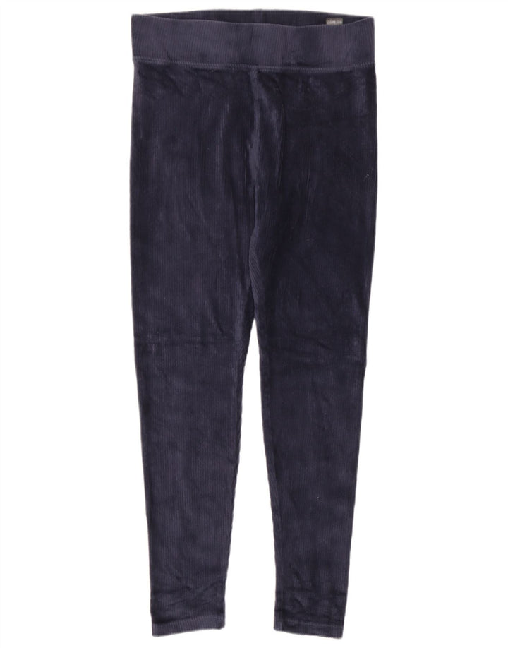 Marks & Spencer Γυναικεία βελούδινα κολάν UK 12 Medium Navy Blue Cotton