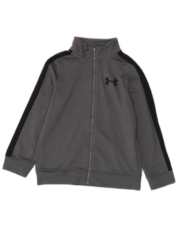 Under Armour Boys αθλητική φόρμα Top Jacket 7-8 Years Small Grey Colourblock
