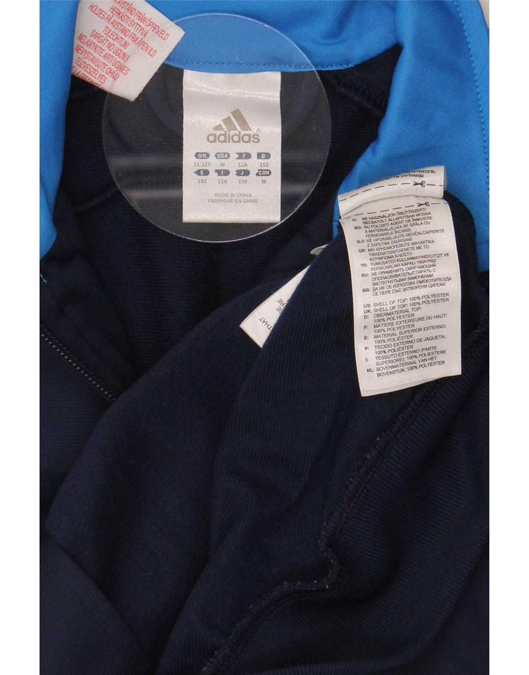 Adidas Boys αθλητική φόρμα Top Jacket 11-12 Years Navy Blue Polyester