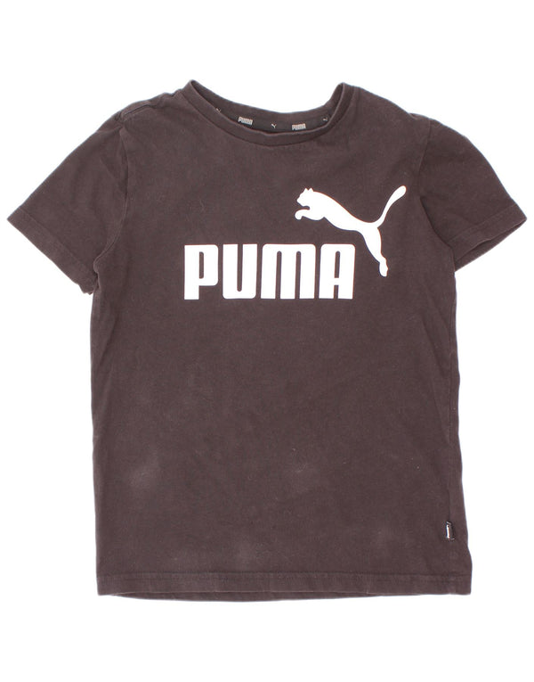 Puma Boys Graphic T-Shirt Top 9-10 Years Μαύρο Βαμβακερό