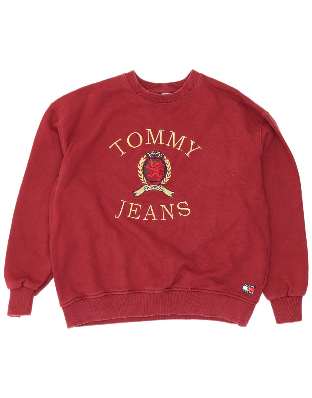 Γραφικό ανδρικό φούτερ Tommy Hilfiger Jumper XL Maroon Cotton
