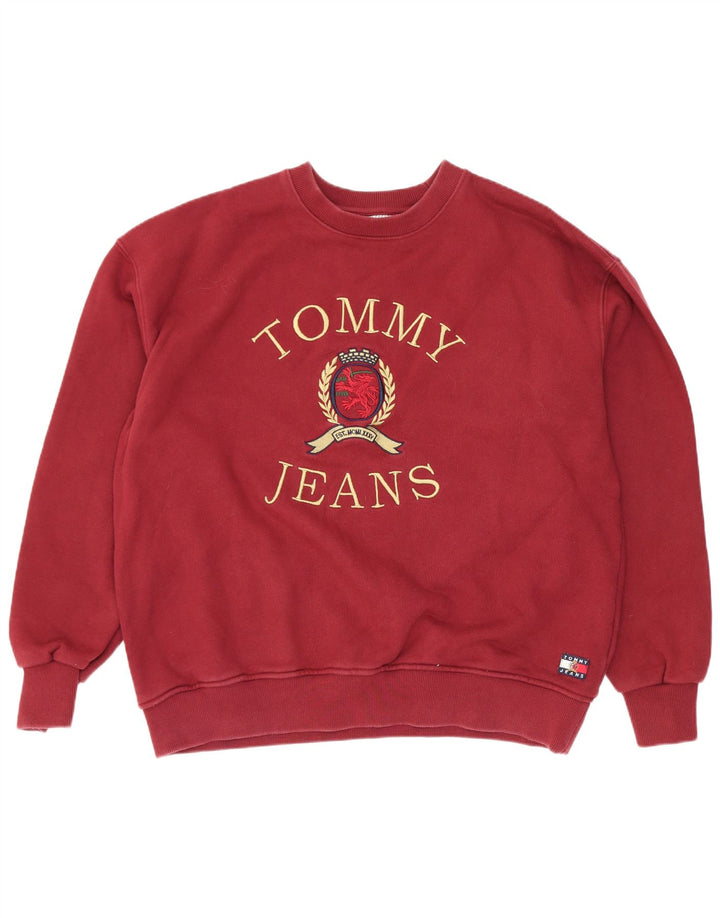 Γραφικό ανδρικό φούτερ Tommy Hilfiger Jumper XL Maroon Cotton