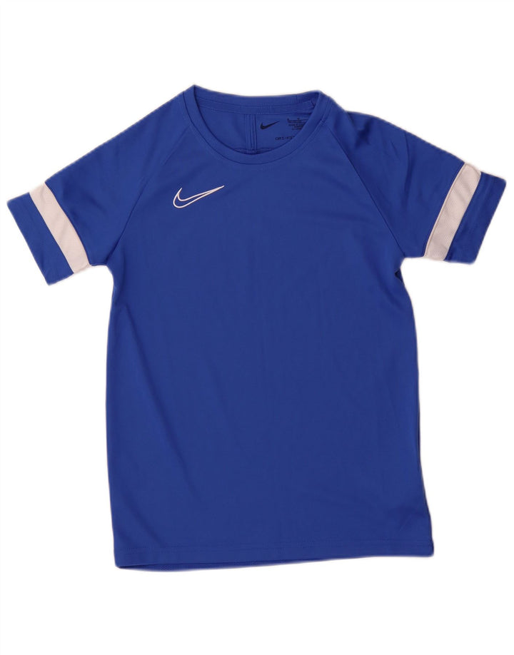 Μπλουζάκι Nike Boys Dri Fit Top 10-11 ετών μεσαίου μπλε χρώματος πολυεστέρας