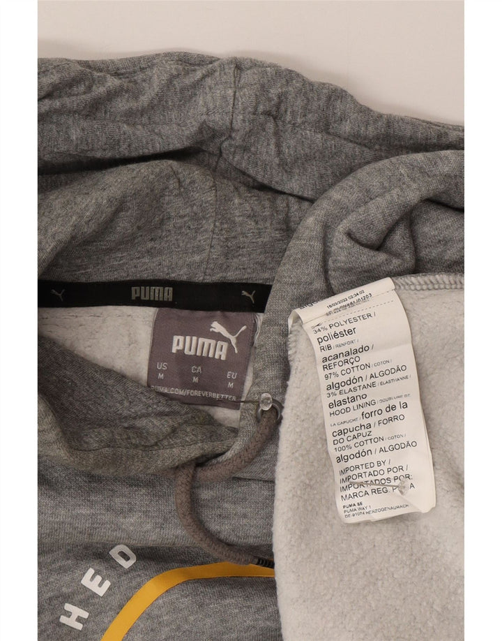 Ανδρικό γραφικό κουκούλα PUMA, μεσαίο γκρι βαμβακερό