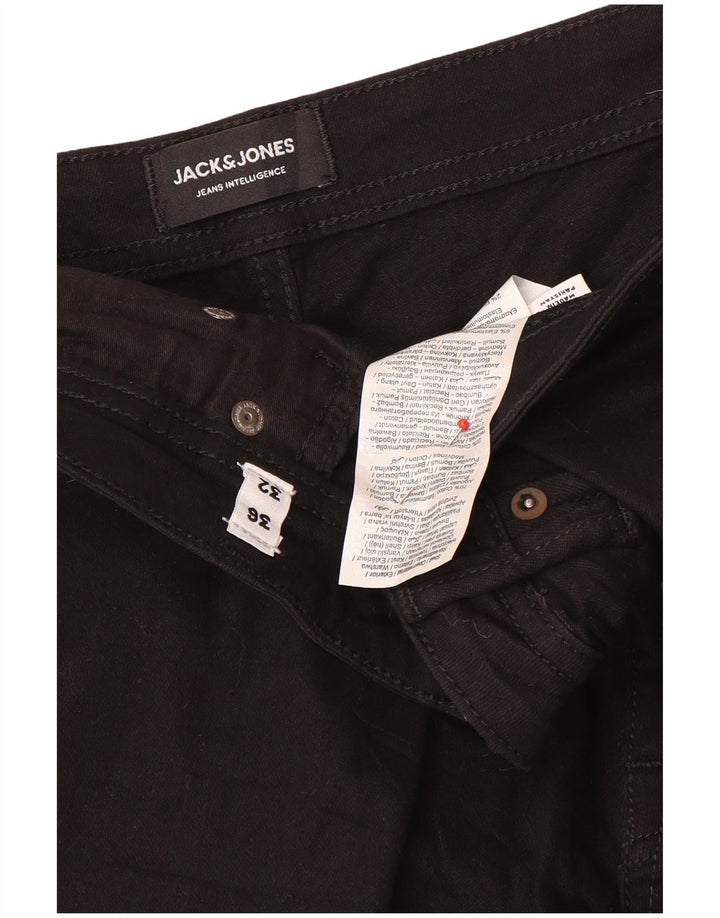 Jack & Jones Ανδρικό Slim Jeans W36 L32 Μαύρο βαμβακερό