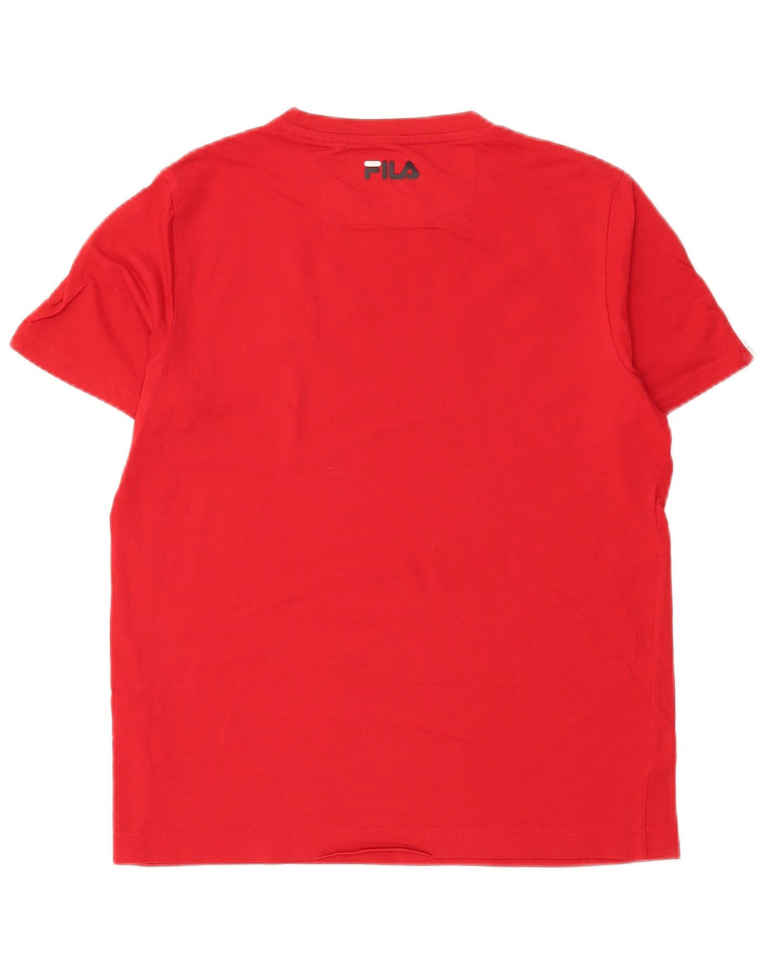 FILA Womens T-Shirt Top UK 14 Medium Red Cotton