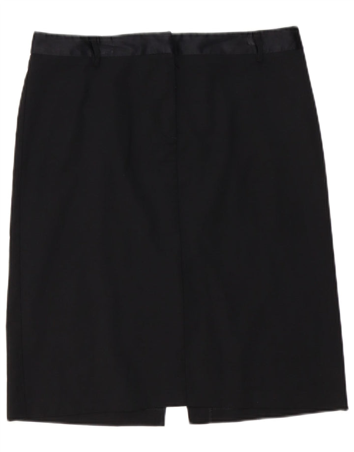 Γυναικεία ίσια φούστα Benetton W32 Μαύρη μεγάλη