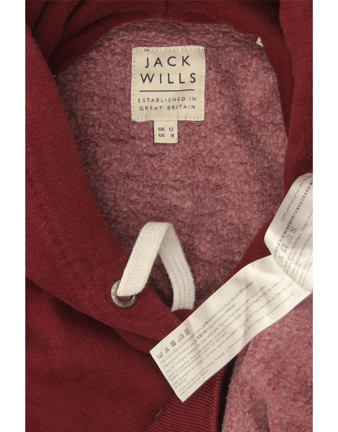 JACK WILLS Γυναικείο γυναικείο φούτερ με κουκούλα, 12, μεσαίο βαμβάκι