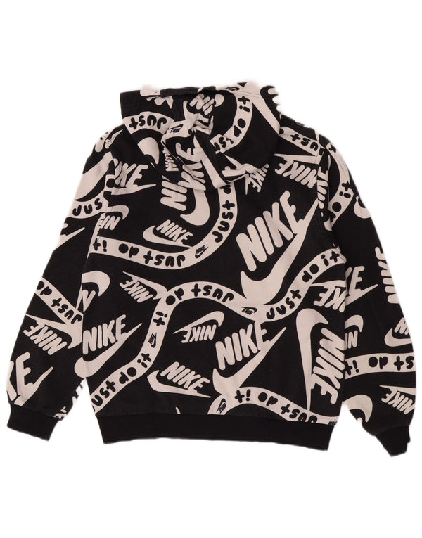 Nike Boys Graphic Regular Fit Hoodie Jumper 12-13 ετών Μεγάλο μαύρο βαμβακερό