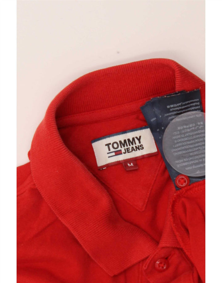 Ανδρικό μπλουζάκι πόλο Tommy Hilfiger, μεσαίο κόκκινο βαμβακερό
