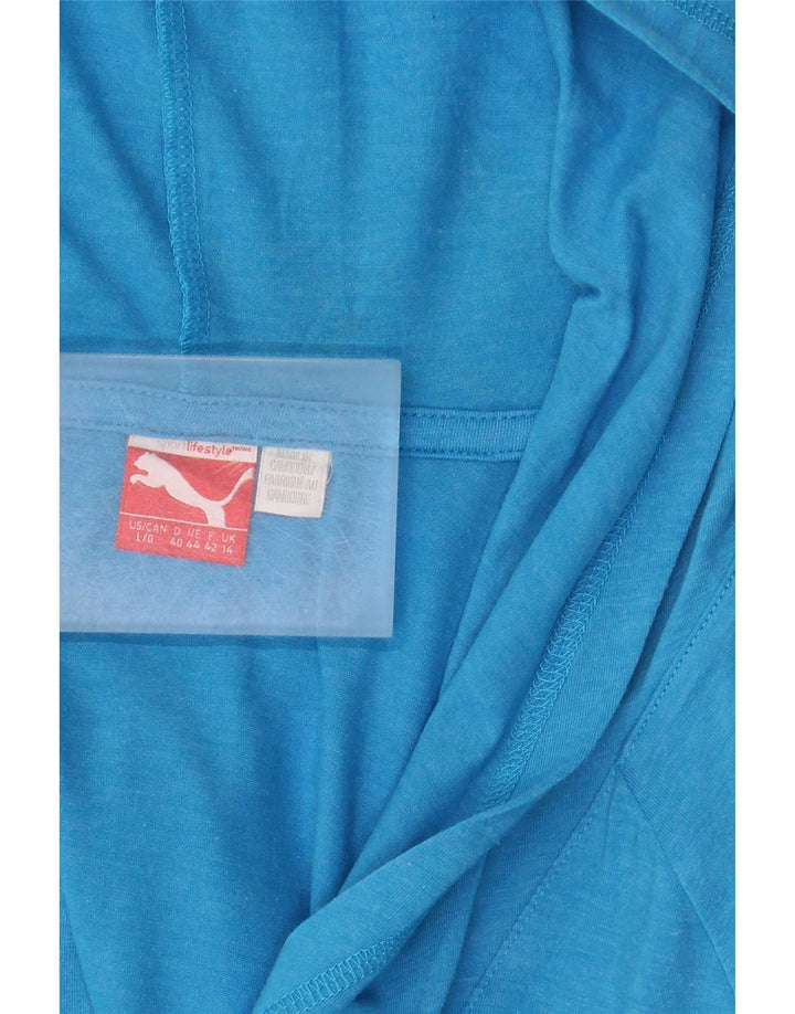 PUMA Γυναικείο τοπ με κουκούλα μακρυμάνικο UK 14 μεγάλο μπλε