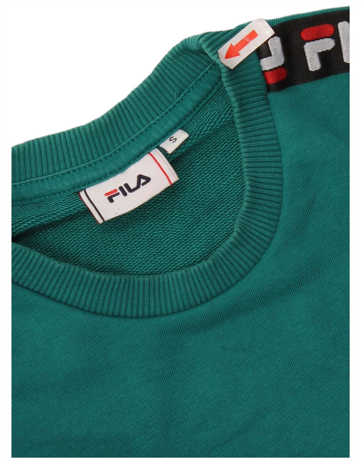 Ανδρικό γραφικό φούτερ Fila Jumper Μικρό πράσινο βαμβακερό