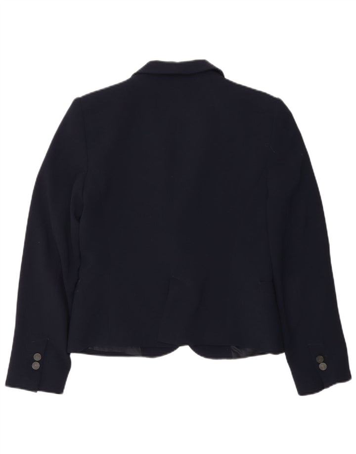 Zara Γυναικείο μπλέιζερ 1 κουμπιού μπουφάν UK 12 Medium Navy Blue