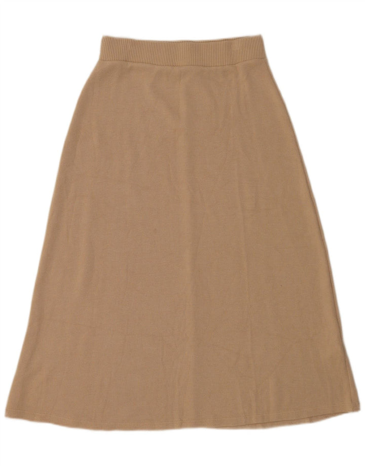 Zara Γυναικεία Midi Φούστα Medium W28 Beige Viscose