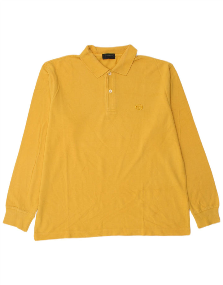 Sergio Tacchini Ανδρικό μακρυμάνικο μπλουζάκι πόλο IT 48 μεσαίο κίτρινο βαμβακερό