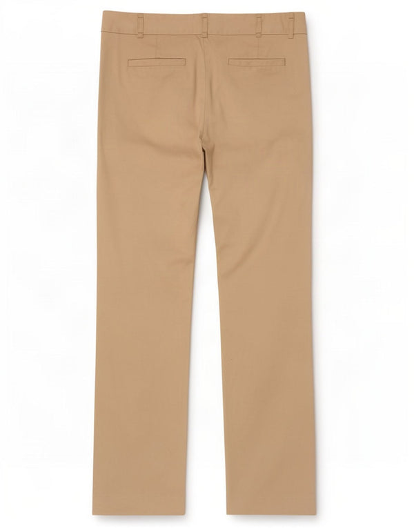 Zara Γυναικείο ίσιο παντελόνι Chino EU 42 Large W32 L33 Beige βαμβακερό