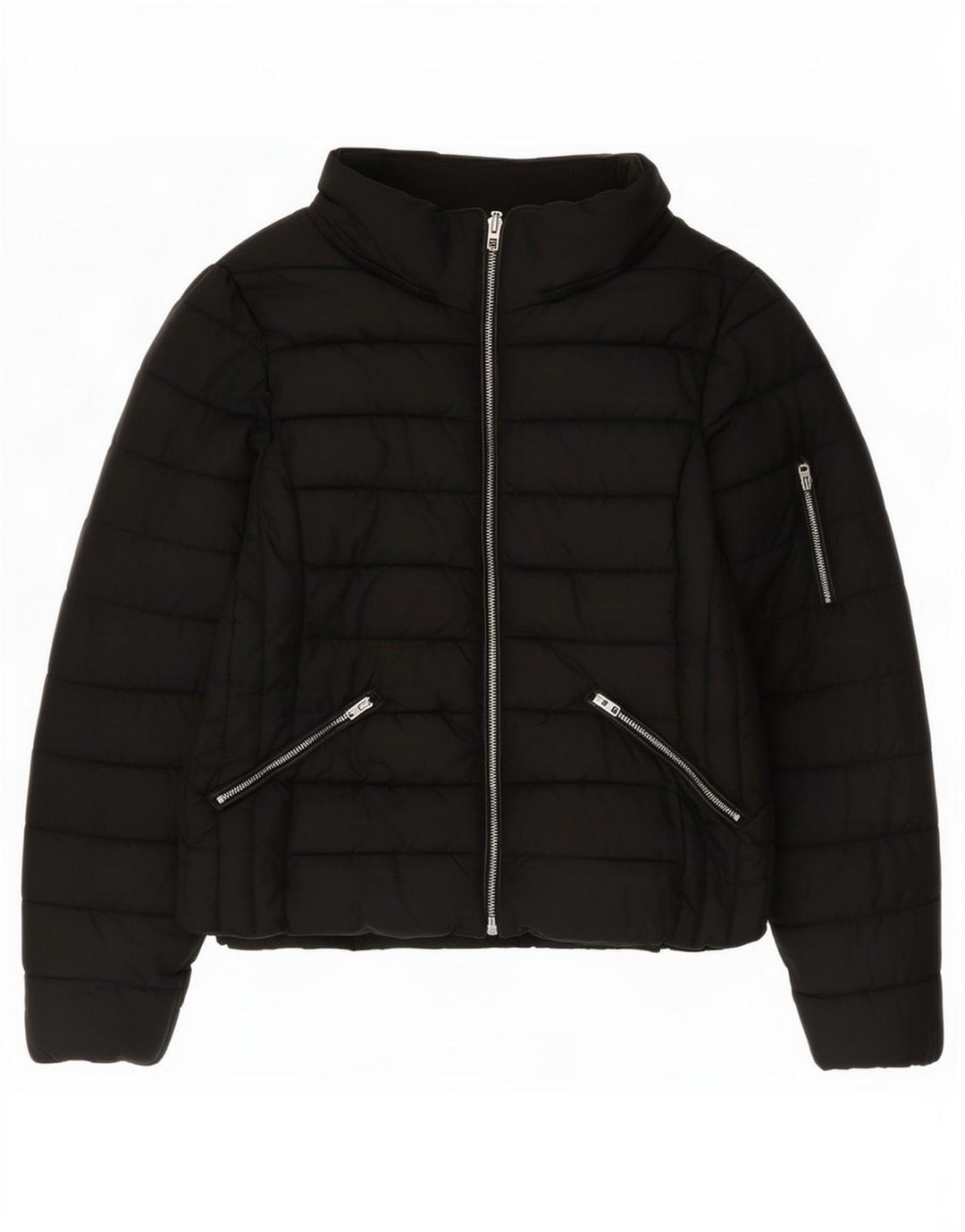 Zara Γυναικείο μπουφάν Trafaluc UK 16 Large Black Nylon