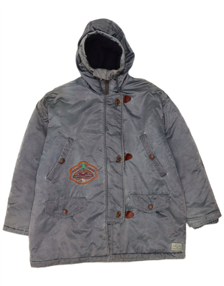 Vintage Γυναικείο Μπουφάν με κουκούλα Oversized Windbreaker IT 44 Medium Blue