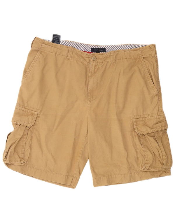 Tommy Hilfiger Mens Cargo Shorts W40 XL Beige Cotton