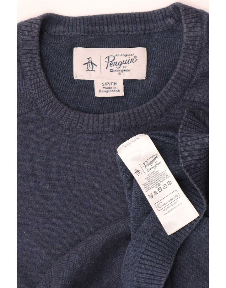 Ανδρικό πουλόβερ Penguin Crew Neck Jumper Μικρό Μπλε Βαμβακερό