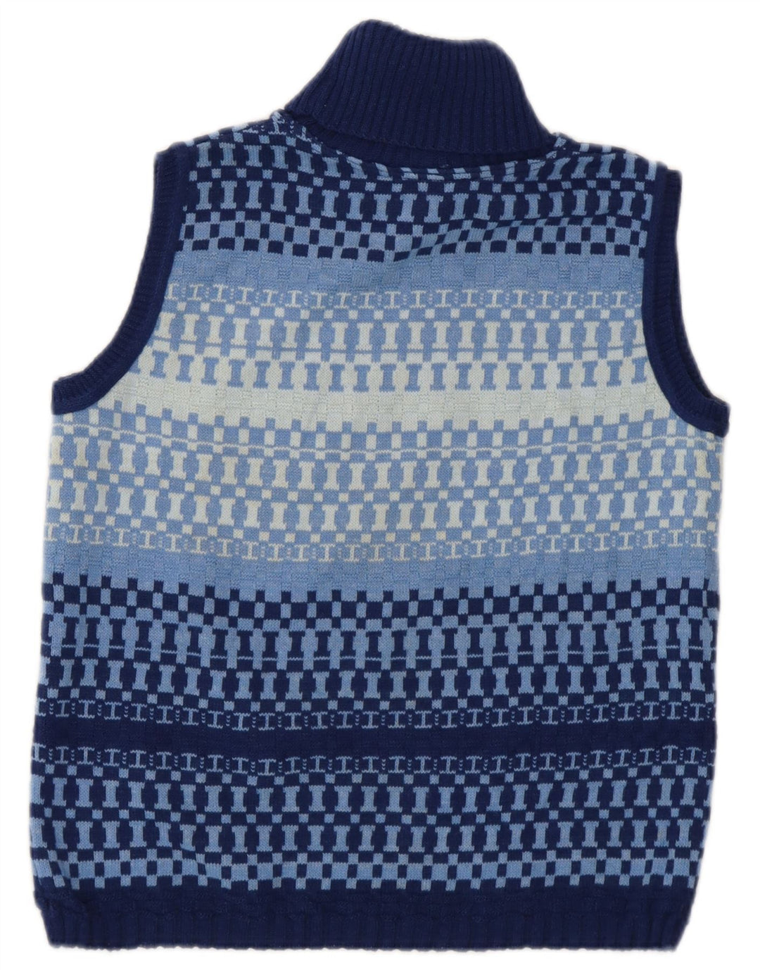 Redok Γυναικείο Crop Roll Γιλέκο Tank Top UK 12 Medium Blue Geometric
