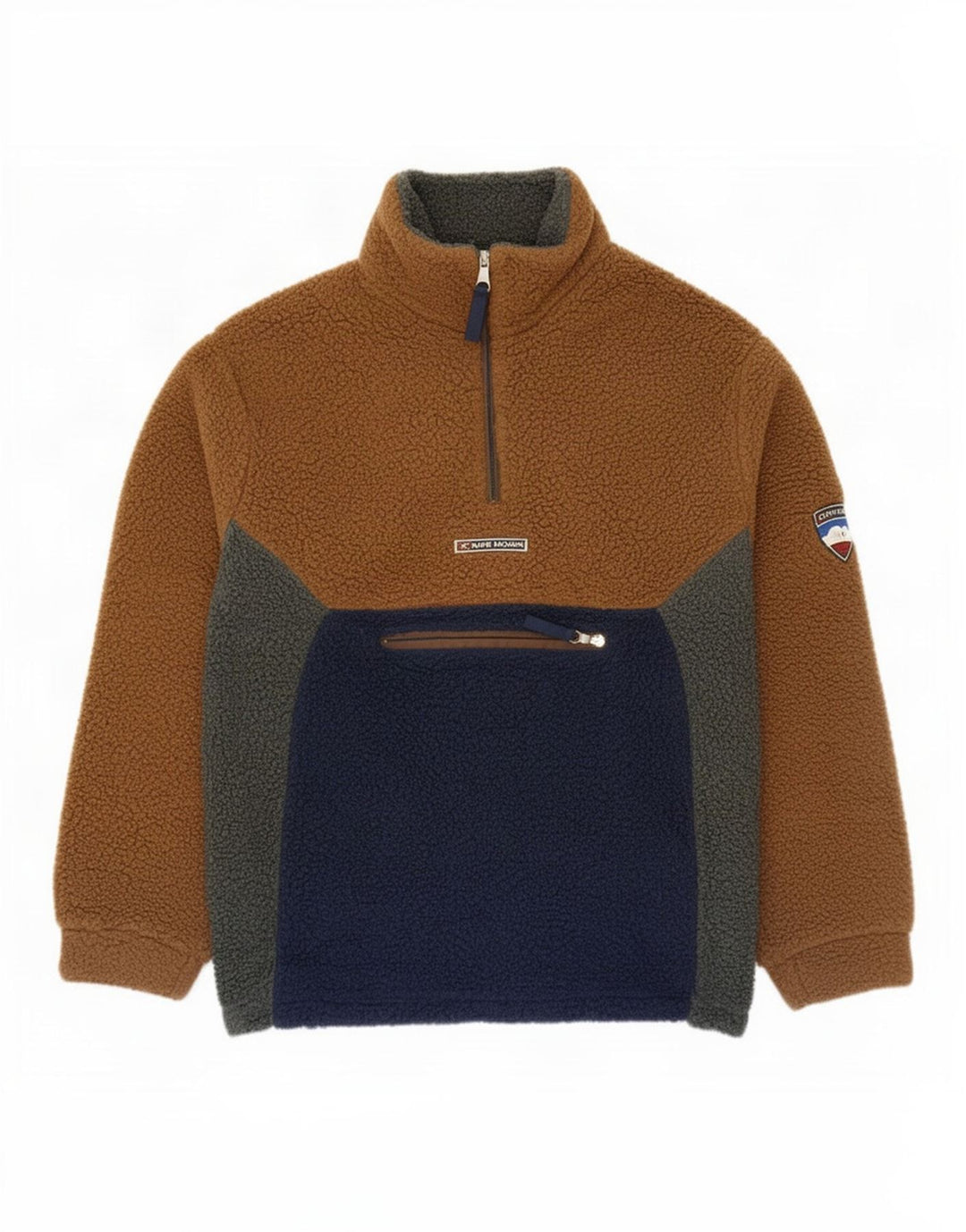 Cape Horn Ανδρικό φερμουάρ με λαιμόκοψη Fleece Jumper Medium Navy Blue Colourblock