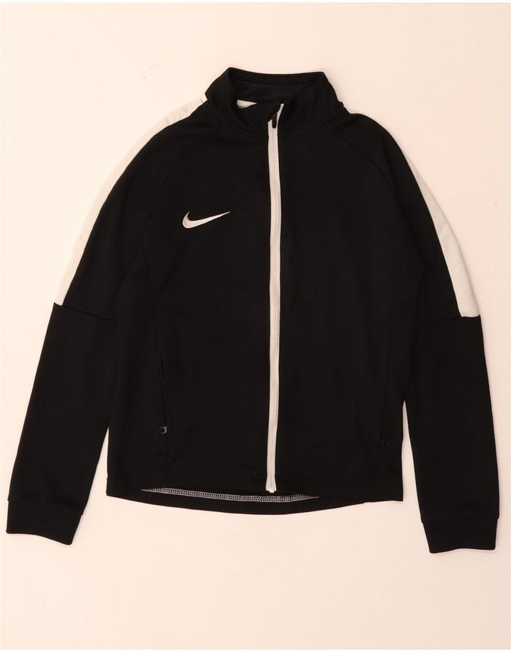 Μπουφάν NIKE Boys Dri Fit αθλητική φόρμα 8-9 ετών Small Black Colourblock