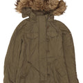 Woolrich Γυναικείο μπουφάν Parka με κουκούλα UK 10 Small Khaki Nylon