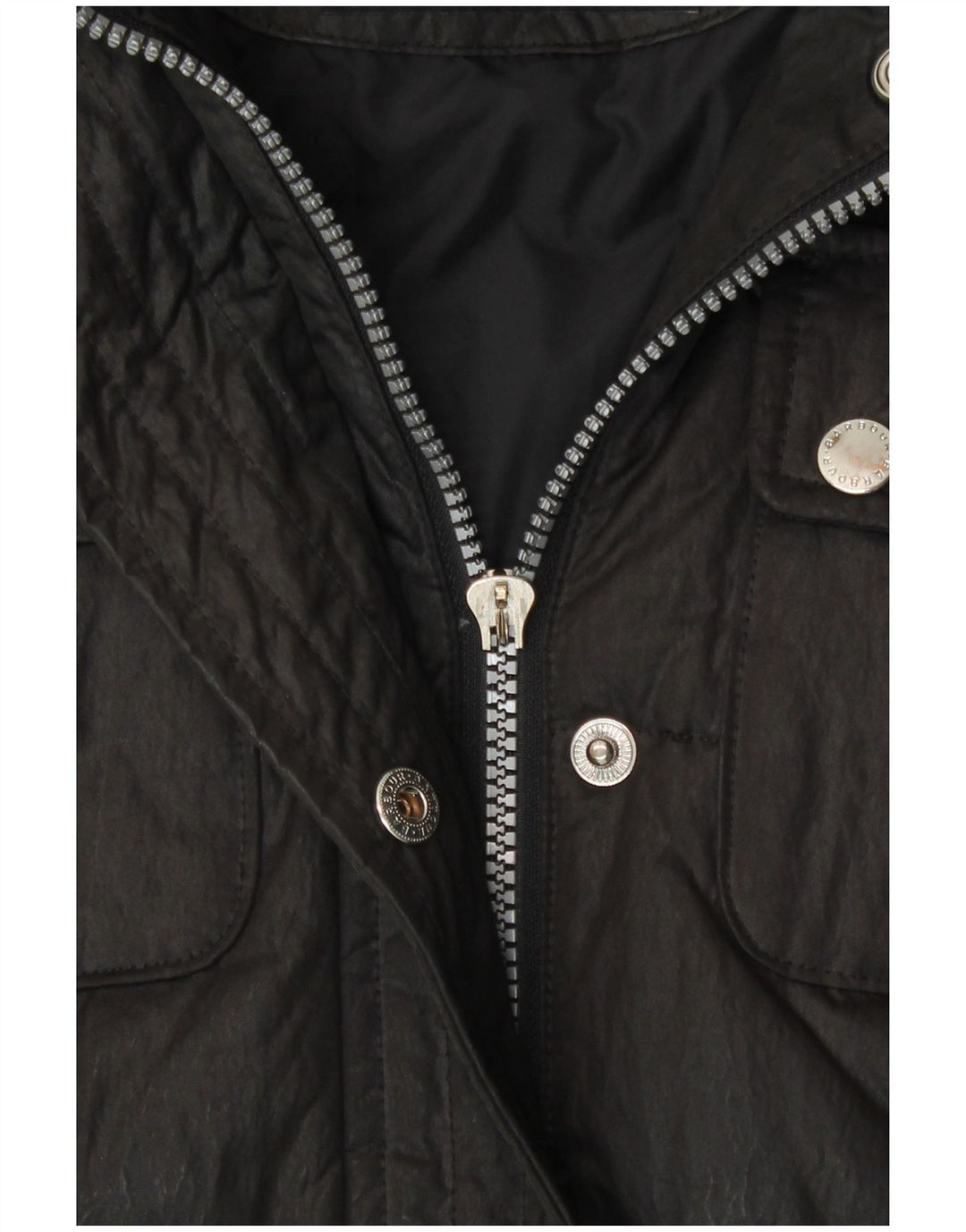 Γυναικείο παλτό Barbour padded UK 12 μεσαίο μαύρο βαμβακερό