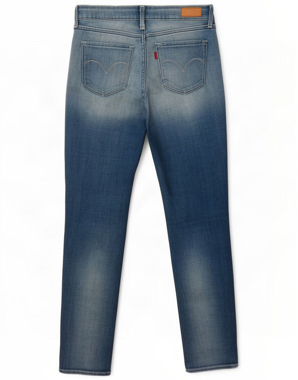 Levi's Womens Demi Curve Skinny Jeans W27 L32 Blue Cotton