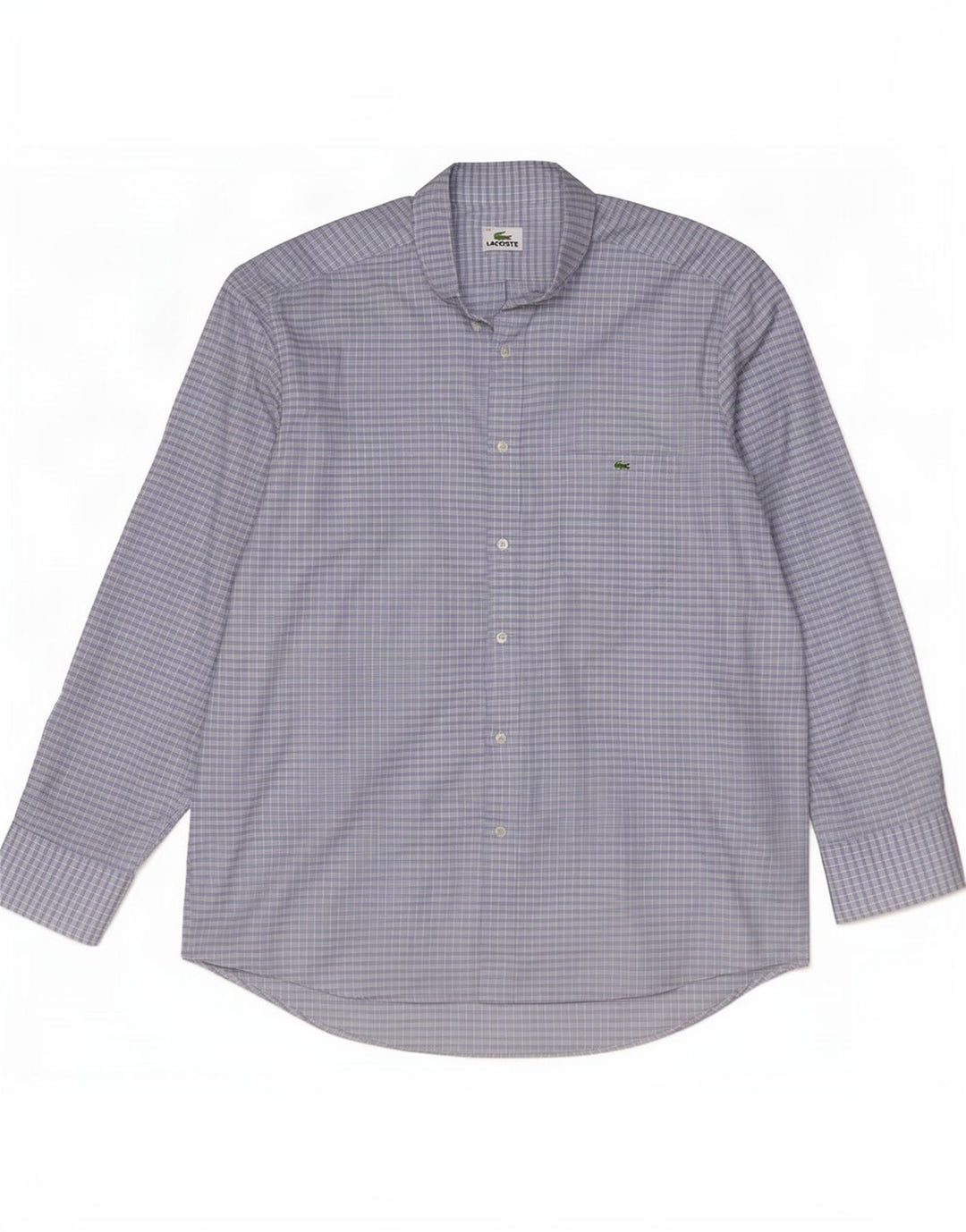 Ανδρικό πουκάμισο Lacoste νούμερο 44 XL Μπλε βαμβακερό Gingham