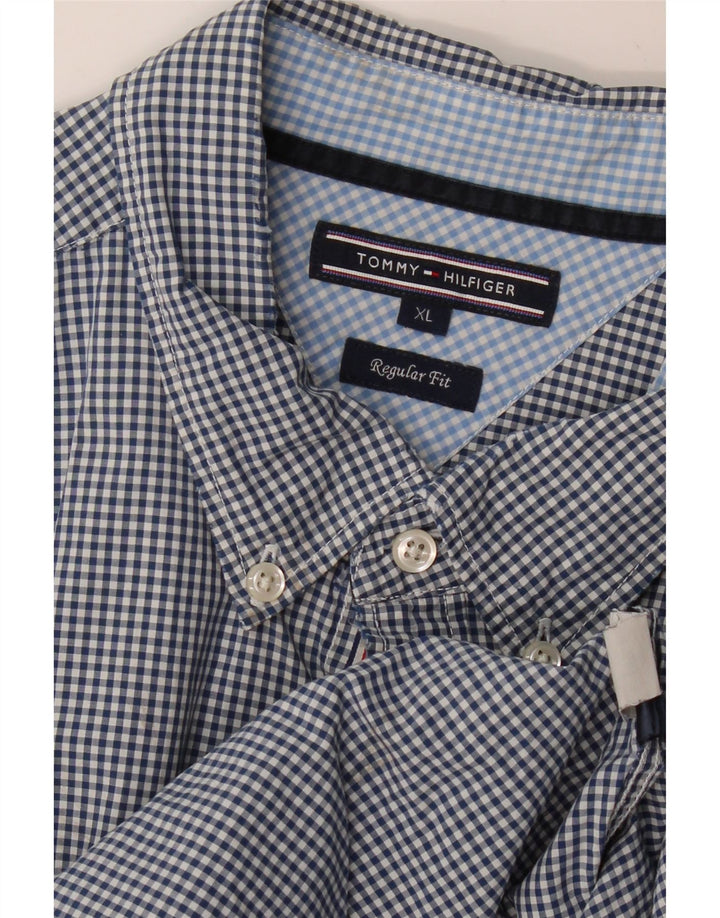 TOMMY HILFIGER Ανδρικό πουκάμισο με κανονική εφαρμογή XL Navy Blue Gingham