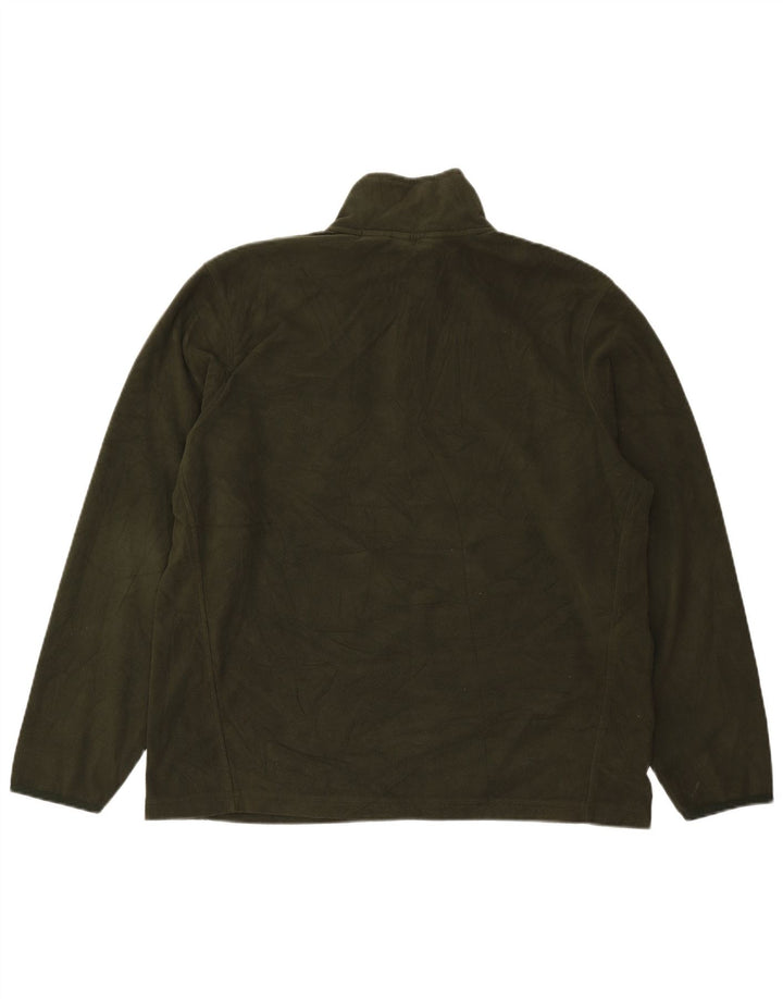 Eddie Bauer Ανδρικό φερμουάρ Fleece Jumper Μεγάλος Πράσινος Πολυεστέρας