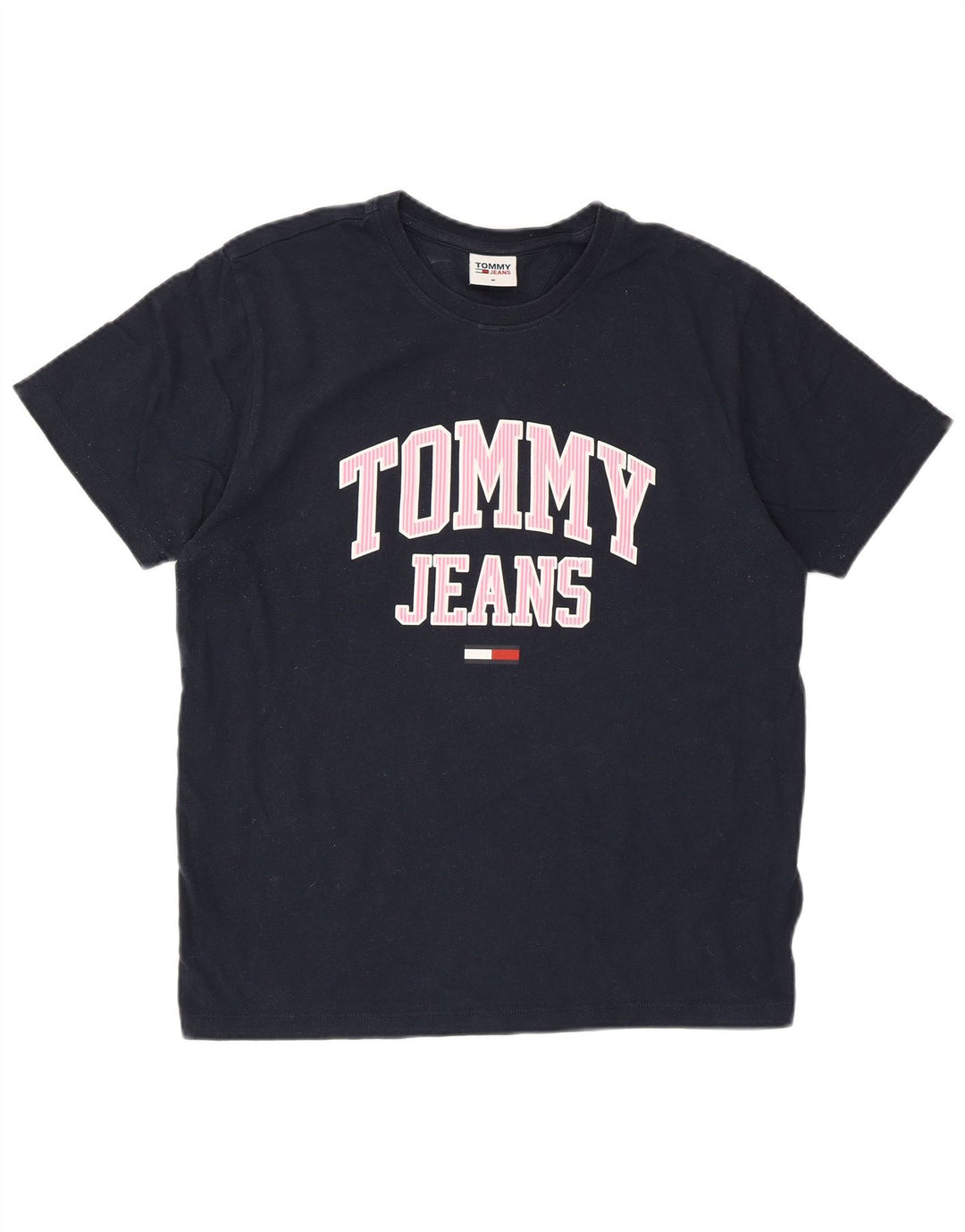 Γυναικείο γραφικό μπλουζάκι TOMMY HILFIGER Τοπ UK 14 μεσαίου μπλε βαμβακερό