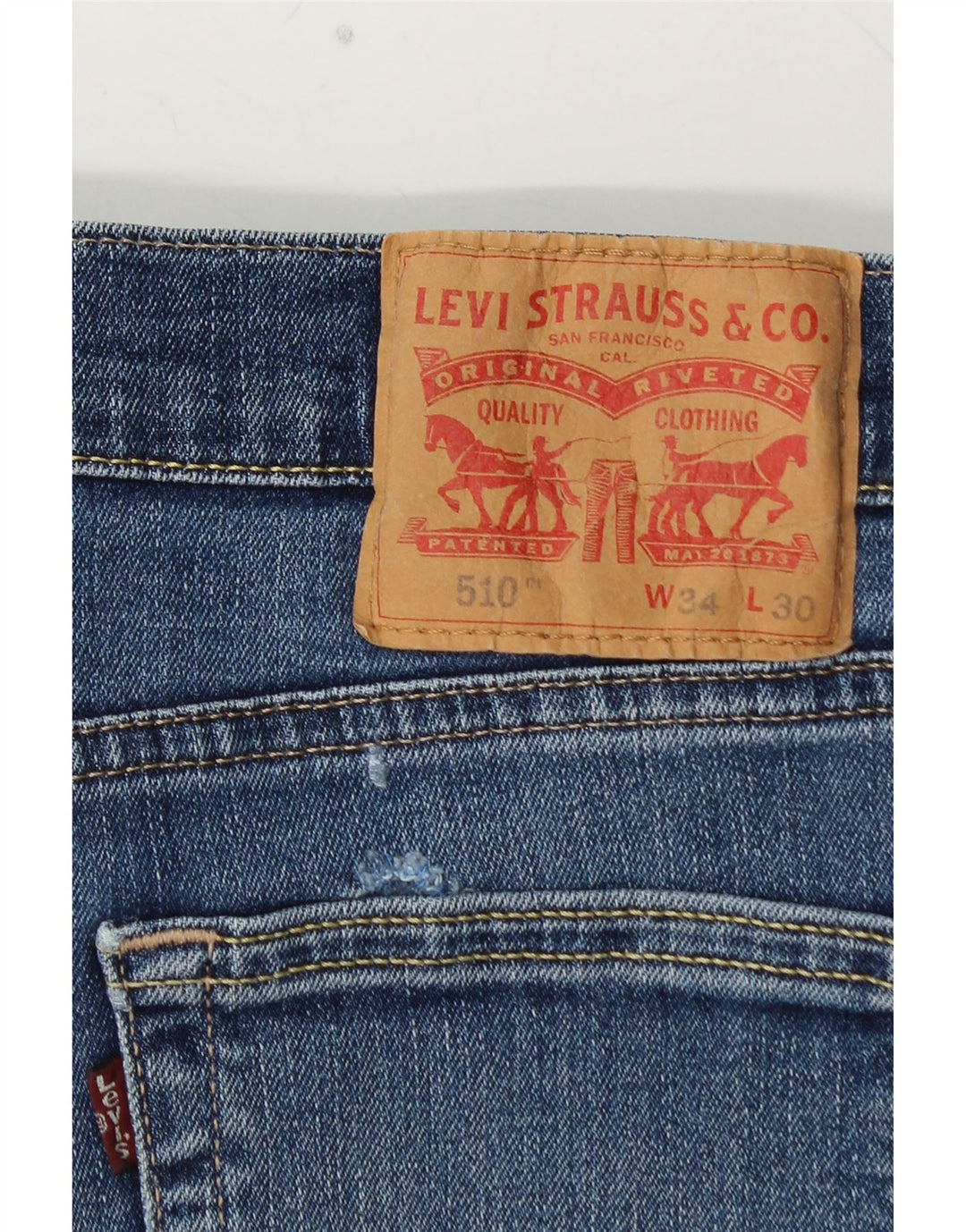 LEVI'S Ανδρικό 510 Skinny Jeans W34 L30 Μπλε βαμβακερό
