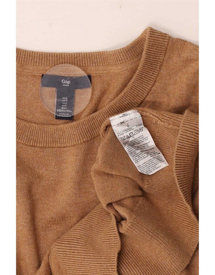 Ανδρικό πουλόβερ Gap Crew Neck Jumper Μεγάλο Καφέ Βαμβακερό