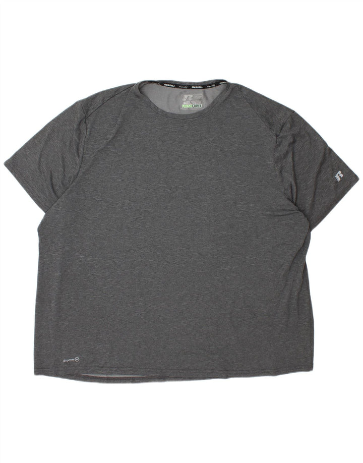 RUSSELL ATHLETIC Ανδρικό T-Shirt Dri-Power Top 3XL με γκρι φλύκταινες πολυεστέρα